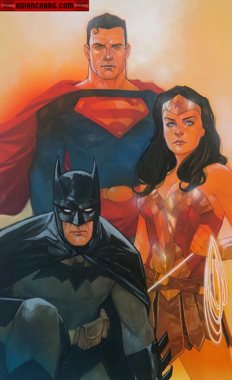 Kwan Chang :: For Sale Artwork :: Batman Superman Wonder Woman Painting by  artist Phil Noto